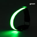 LED Luminous Armband Bracelet Cycling Reflective Warning Wristbands (Green)