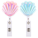 Key Ring Exhibition Chest Cards Badge Holder Retractable Lanyards Shell Shape