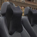 Car Neck Headrest Pillow Memory Foam Neck Head Seat Rest Support (Black L)