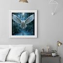 5D DIY Diamond Painting Kits Full Round Drill White Owl Mosaic Picture Wall