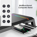 T1 Universal Monitor Stand Riser RGB 4 USB Charging Desk Organizer Support Rack