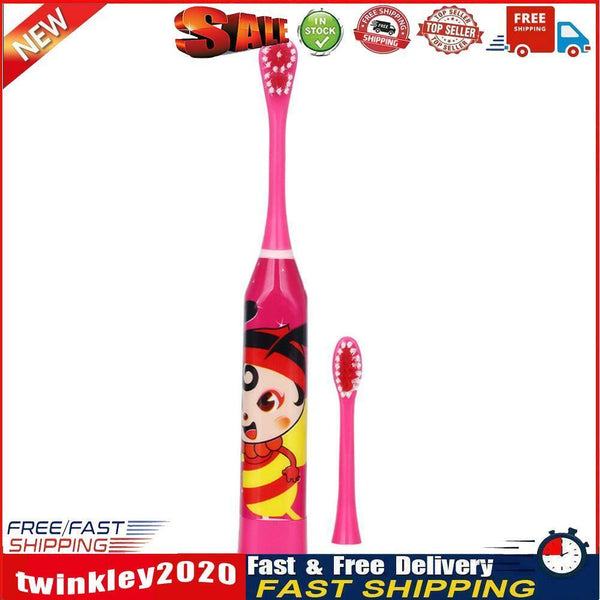 Children Auto Electric Toothbrush Ultrasonic Waterproof Tooth Brush (Red) Newly