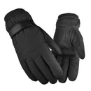 1 Pair Fleece Outdoor Cycling Gloves Touch Screen Waterproof Gloves (Black)