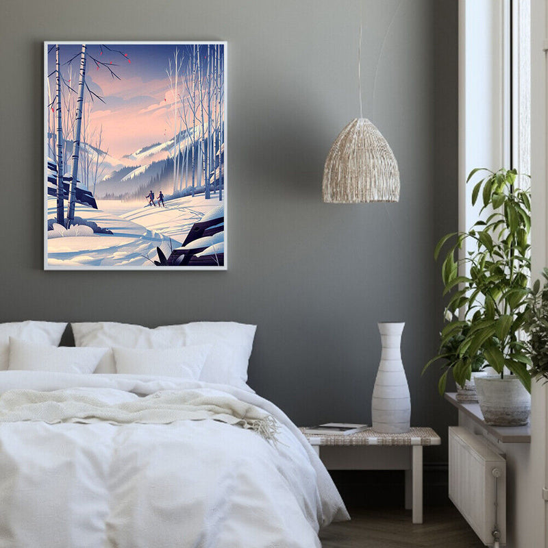 Cabin Scenery Oil Paint By Numbers Hand Painted Frameless Painting Home Ornament