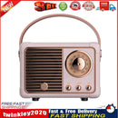 Retro Bluetooth-compatible Speaker Classical Subwoofer Music Player (Pink) Newly