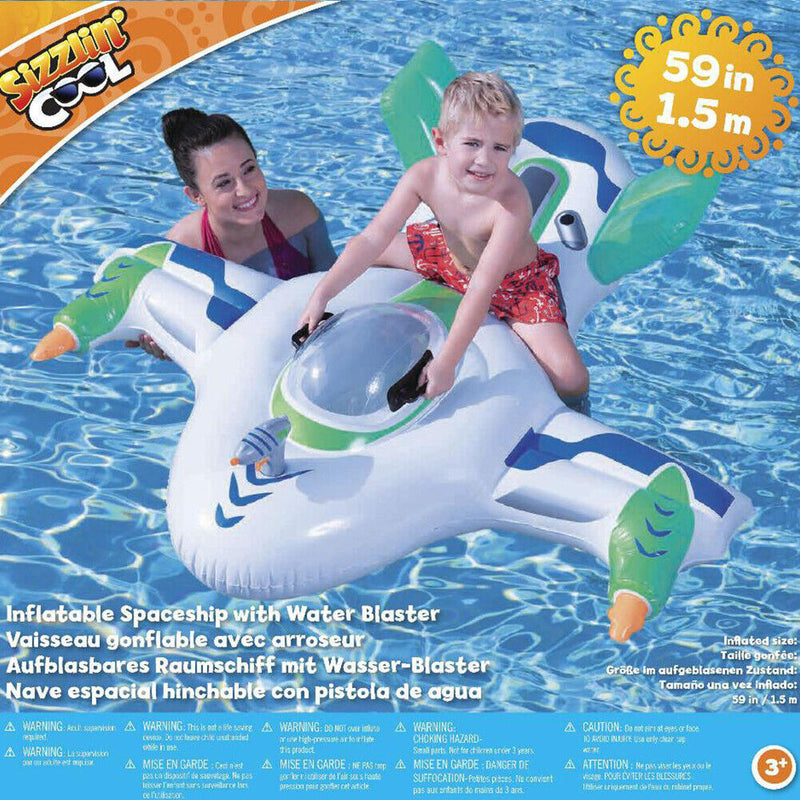 Inflatable Water Jet Swimming Rings Kid Floating Pool Beach Air Cushion Bed