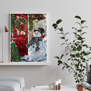 5D Snowman Mosaic Diamond Painting Drawing Full Round Drill DIY Art Handcra