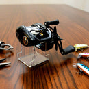 Fishing Baitcasting Reel Display Stand Holder (Water Drop Round Frame) Newly