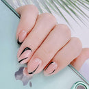 Nail Art Stickers Decals Black White Wavy Swirls Manure Abstract HOT Lines C2O2