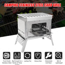 Outdoor Camping Mini BBQ Grill Portable Folding Card Type Stove Barbecue Grill~