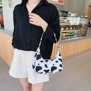 Fashion Women Animal Pattern Printing Underarm Bag Hobos Handbags (Cow)