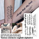 Waterproof Temporary Tattoos Sexy Romantic Tattoo Stickers  Letters Feather_