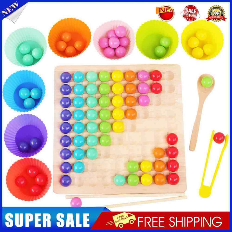 Colorful Clip Beads Puzzle Educational Toys Attention Training Desktop Games
