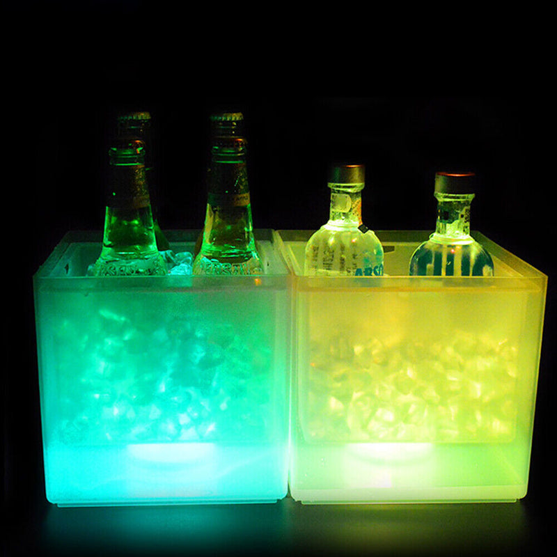 Nightclub Bar RGB LED Luminous Wine Ice Bucket Double-Layer Ice Buckets Newly