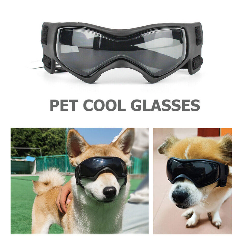 Pet Dog Glasses Goggles UV Protection Soft Frame Pets Sunglasses (Black) Newly