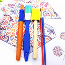 5pcs Watercolor Plastic Sponge Brush Acrylic Gouache Oil Painting Graffiti Tool