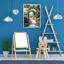 Garden Landscape Frameless DIY Oil Paint by Numbers Kit Handpainted Artwork