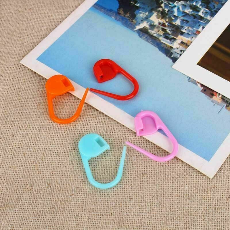 100 pcs/pack Knitting Craft-Crochet Locking Stitch Clip L5W0 Markers-Holder Y8W2