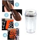 Nail Stamper Clear Silicone Head Manicure Tool Polish Transfer Template Kit