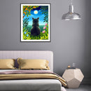 5D Diamond Painting Back Cat Full Round Drill Rhinestone DIY Home Decorations