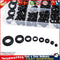 180pcs Rubber Grommet 8 Popular Sizes Grommet Gasket for Protects Wire Newly