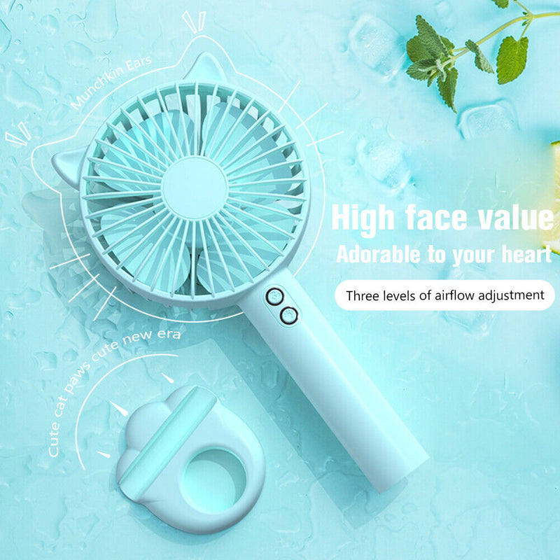 #A USB Mini Portable Fans Summer Student Handheld Outdoor Cooling Ventilation Fa