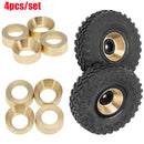 4 Piece Brass Wheel counterweights Wheel for Axial SCX24 90081 RC Crawler Car Auto