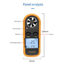 LCD Backlight Display 0-30m/s Digital Anemometer Wind Speed Meter -10 ~ 45C