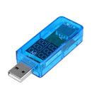 USB Charger DC 3.2-10V 0-3A Red+Red LED Display Current Voltage Meter(Blue)
