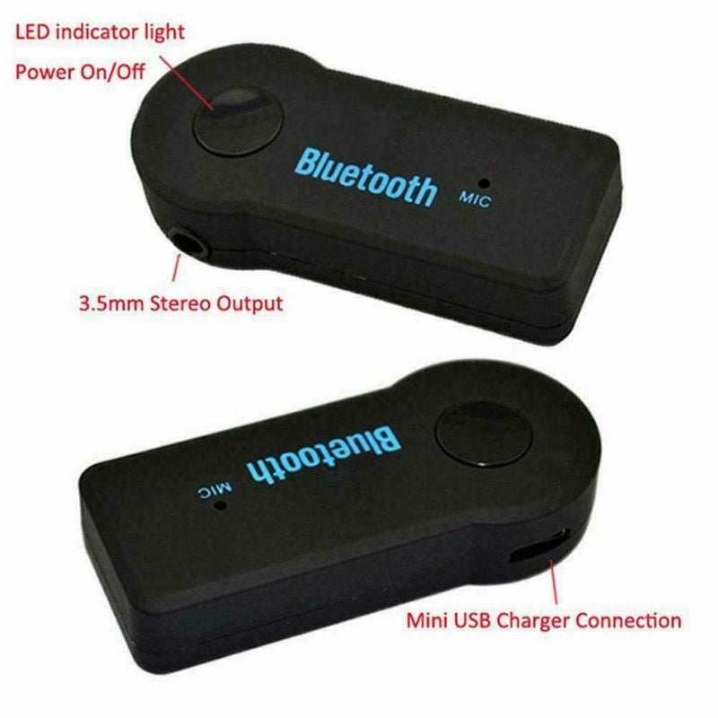 USB 3.5mm Bluetooth-compatible Wireless For Aux Stereo Audio Music T2U5