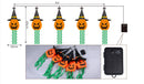 Halloween Decorations 5 LED Pumpkin String Lights Wizard Hat for Indoor Outdoor