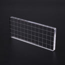 Acrylic Stamp Block Clear Stamping Tool Set with Grid Line Craft (5x12cm) Newly
