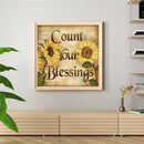 Full Cross Stitch Letters Sunflower DIY Embroidery Cotton Thread Home Decor Art