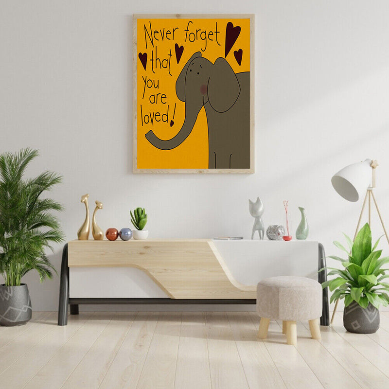 Words And Animal 40x50cm Oil Paint By Numbers Picture DIY Painting