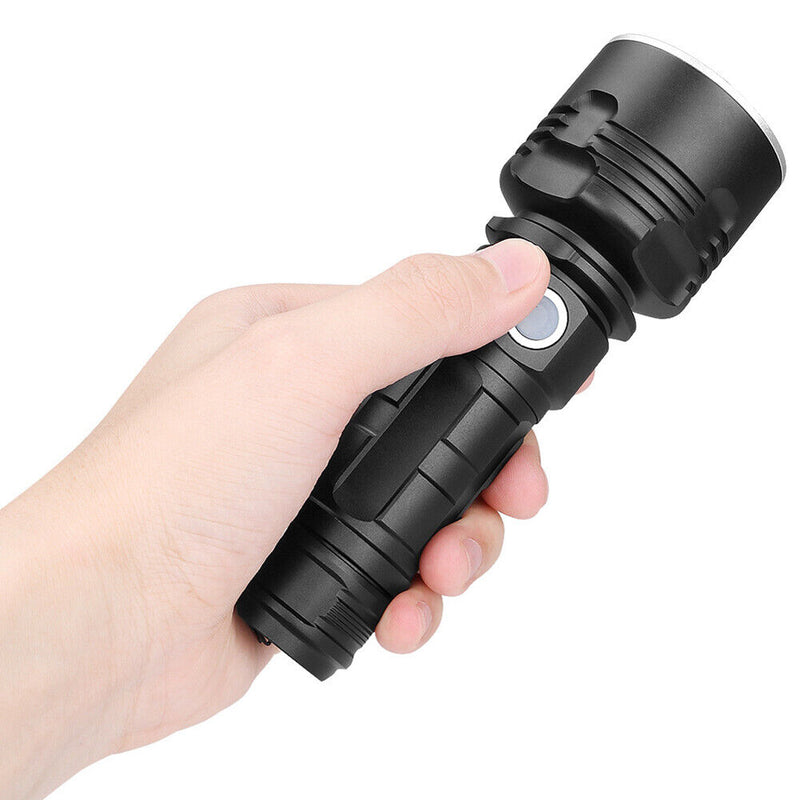 Powerful Flashlight XHP70 LED 3 Mode USB Rechargeable Waterproof Torch Lamp