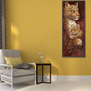 5D DIY Diamond Painting Lion Mom and Son Full Round Drawing Home Decoration Gift