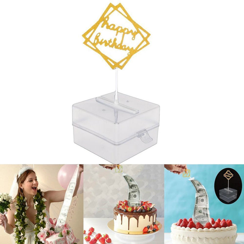 Decoration Making Mold Cake ATM Storage Boxes Surprise Money Box Cake Topper