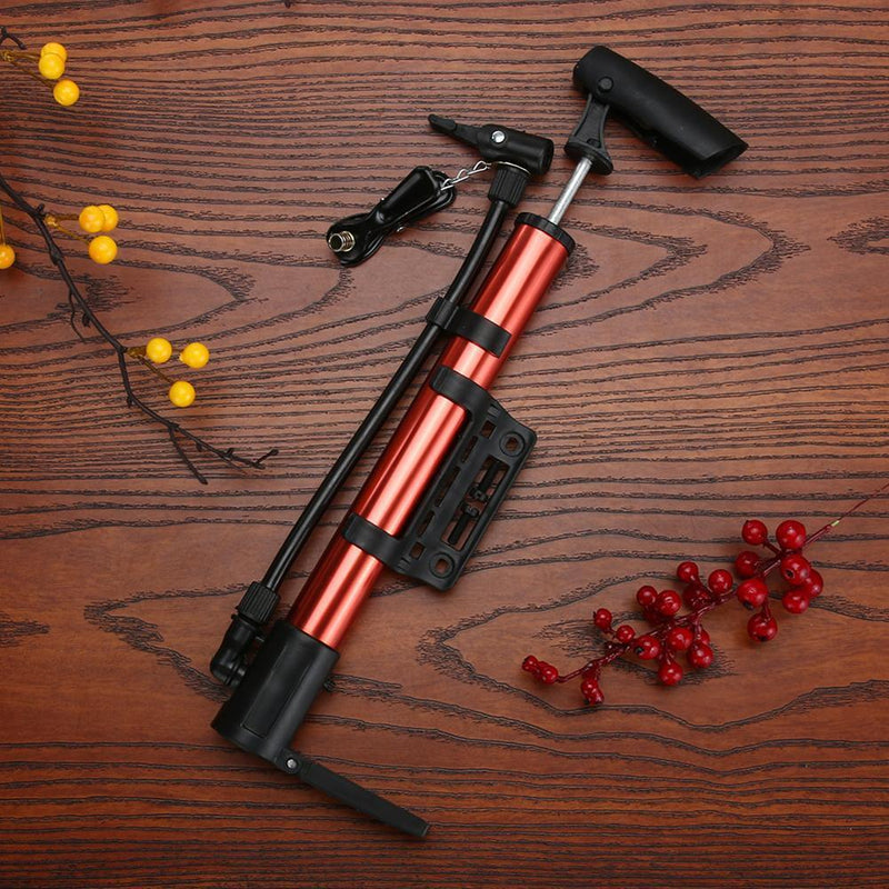Portable Lightweight Aluminum Alloy MTB Cycling Bike Tire Air Pump(Red) Newly