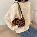 Casual Animal Printed Underarm Shoulder Bag Totes Canvas Street Female Handbags
