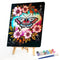 Flower Butterflies Oil Paint By Numbers Kit DIY Acrylic Painting on Canvas