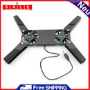USB Powered Foldable Laptop Cooler with Double 60mm Fans for Notebook Computer