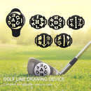 7pcs Golf Ball Liner Drawing Alignment Marker Golf Training Aids (Black) Newly