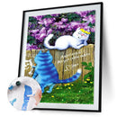 Oil Paint By Numbers Blue Cat Coloring Picture Digital Drawing