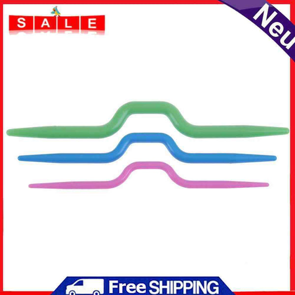 3pcs Curved Scarf Sweater Knitting Twist Needles Weaving Tool DIY Craft Sewing