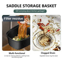 Sink Drain Basket Corner Waste Drainer Food Catcher Strainer (2 Black) Newly