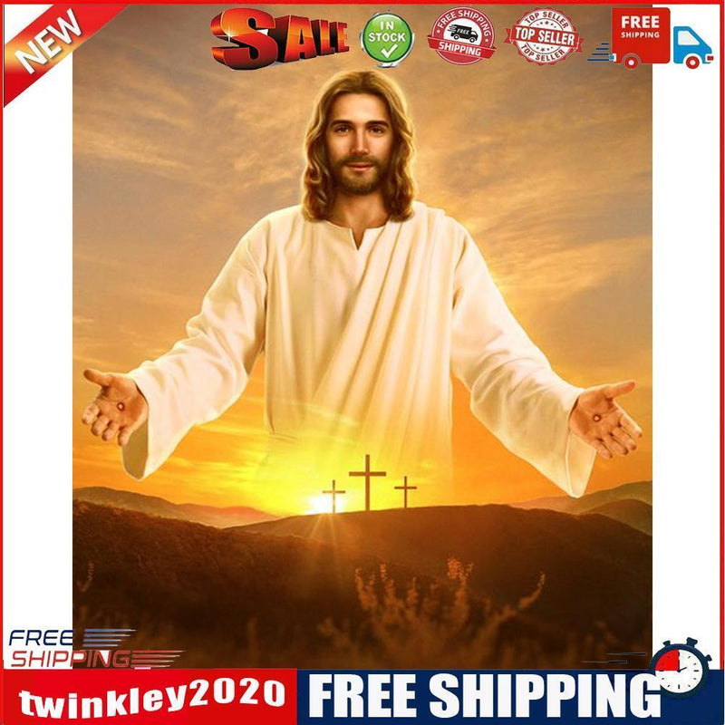 Frameless Oil Paint By Numbers Religious Jesus DIY Canvas Picture Craft