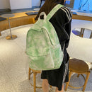 Tie Dye Backpack Casual Daypack Travel Gradient Color Nylon Rucksack for College