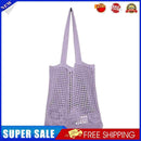 #A Women Hollow Knitted Shoulder Bag Simple Crochet Tote Designer Shopper Handba