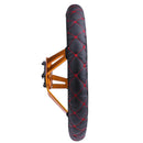 Elastic Black/Red Embroidered Cover for 38cm Diameter Car Steering Wheel Newly