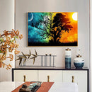 DIY Mosaic Rhinestone Painting Sun Moon Tree Full Round Drill Diamond Picture